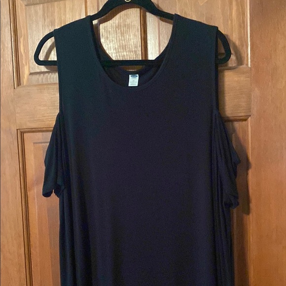 Old Navy Black Cold Shoulder Midi Sundress Size 2XL - Picture 5 of 7